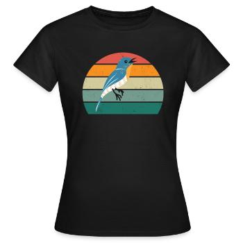 oiseaux vol planeur air plumes plumes vol oiseau - T-shirt Femme - noir - Devant - AI Model Female 172 dark (172cm)