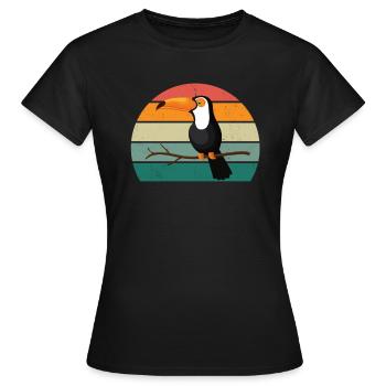 oiseaux vol planeur air plumes plumes vol oiseau - T-shirt Femme - noir - Devant - AI Model Female 172 dark (172cm)