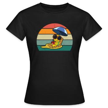 Voyage Voyageur Vacancier Holidaymaker Holidays - T-shirt Femme - noir - Devant - AI Model Female 172 dark (172cm)