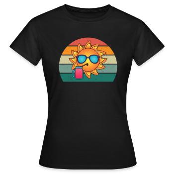 Voyage Voyageur Vacancier Holidaymaker Holidays - T-shirt Femme - noir - Devant - AI Model Female 172 dark (172cm)