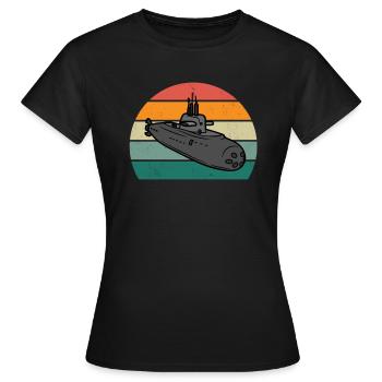 U-boater submariner submariner submarine - Women's T-Shirt - black - Front - AI Model Female 172 dark (172cm)