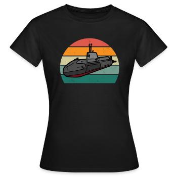 U-boater submariner submariner submarine - Women's T-Shirt - black - Front - AI Model Female 172 dark (172cm)