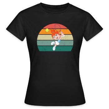 joueur de tennis joueur de tennis club de tennis - T-shirt Femme - noir - Devant - AI Model Female 172 dark (172cm)