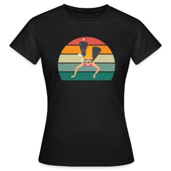 Plongeur Plongée Plongée Oxygène Plongée - T-shirt Femme - noir - Devant - AI Model Female 172 dark (172cm)