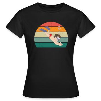 taucher taucherin abtauchen sauerstoff tauchen - Frauen T-Shirt - Schwarz - Vorne - AI Model Female 172 dark (172cm)