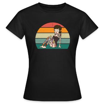 tatoo tattoo tattoowierer tattowierer körperkunst - Frauen T-Shirt - Schwarz - Vorne - AI Model Female 172 dark (172cm)