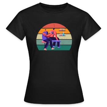 tatoo tattoo tattoowierer tattowierer körperkunst - Frauen T-Shirt - Schwarz - Vorne - AI Model Female 172 dark (172cm)
