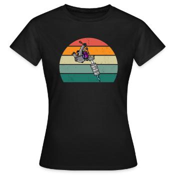 tatoo tattoo tattoowierer tattowierer körperkunst - Frauen T-Shirt - Schwarz - Vorne - AI Model Female 172 dark (172cm)