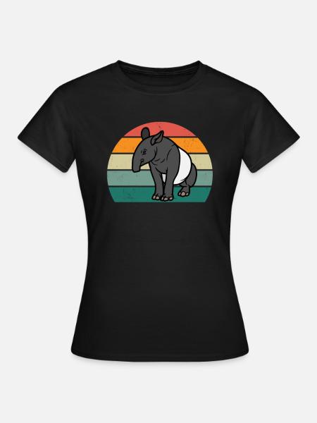 tapire tapirre elefante trompa de elefante tapir - Camiseta mujer - negro