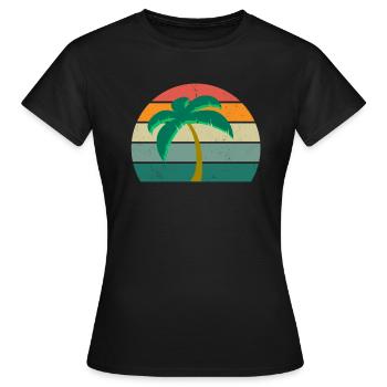 Vacances de sable vacances de vacancier - T-shirt Femme - noir - Devant - AI Model Female 172 dark (172cm)