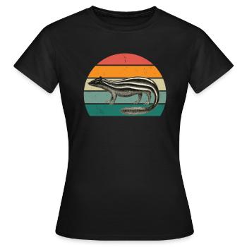 Skunks stink mammals defend skunk - Women's T-Shirt - black - Front - AI Model Female 172 dark (172cm)