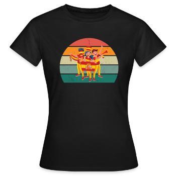 Espagne Espagnol Ibiza Mallorca Menorca Madrid - T-shirt Femme - noir - Devant - AI Model Female 172 dark (172cm)
