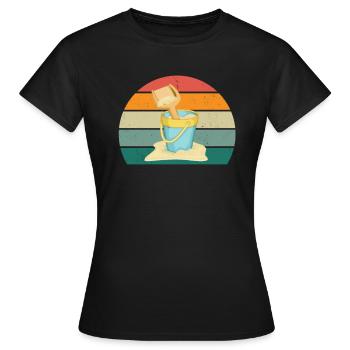 Vacances de sable vacances de vacancier - T-shirt Femme - noir - Devant - AI Model Female 172 dark (172cm)