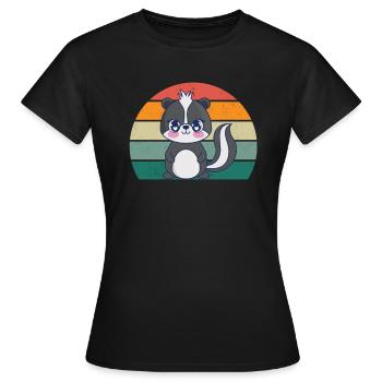 Les mouffettes puent les mammifères défendent la mouffette - T-shirt Femme - noir - Devant - AI Model Female 172 dark (172cm)
