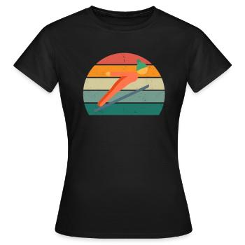 Tremplin de saut à ski Saut à ski Saut à ski - T-shirt Femme - noir - Devant - AI Model Female 172 dark (172cm)