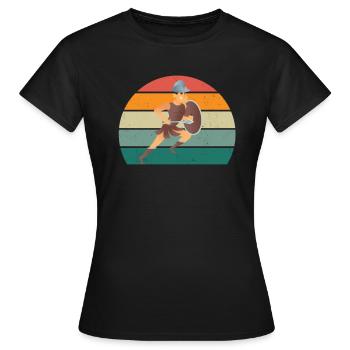Schwertkampf Schwert Klinge Lanze Säbel Dolch - Frauen T-Shirt - Schwarz - Vorne - AI Model Female 172 dark (172cm)