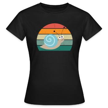 Schnecke Insekten Schneckenhaus Nacktschnecke - Frauen T-Shirt - Schwarz - Vorne - AI Model Female 172 dark (172cm)