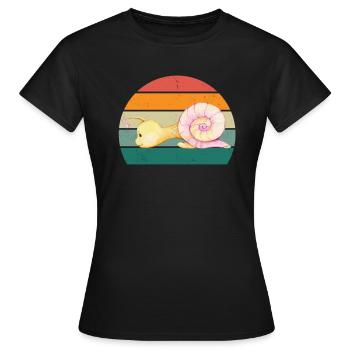 Schnecke Insekten Schneckenhaus Nacktschnecke - Frauen T-Shirt - Schwarz - Vorne - AI Model Female 172 dark (172cm)