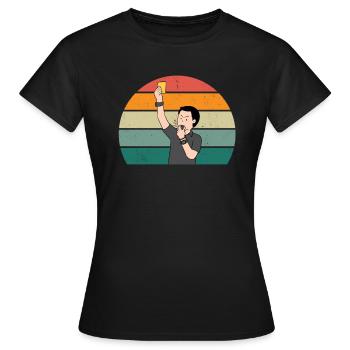Arbitre Carton jaune Carton rouge Schiri - T-shirt Femme - noir - Devant - AI Model Female 172 dark (172cm)