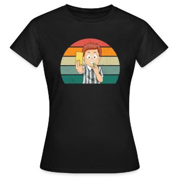 Arbitre Carton jaune Carton rouge Schiri - T-shirt Femme - noir - Devant - AI Model Female 172 dark (172cm)
