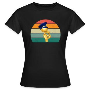 Polizist Polizistin Ordnung Ordnungshüter Polizei - Frauen T-Shirt - Schwarz - Vorne - AI Model Female 172 dark (172cm)