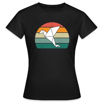 Papier Falten Papier falten Origamiformen Basteln - Frauen T-Shirt - Schwarz - Vorne - AI Model Female 172 dark (172cm)