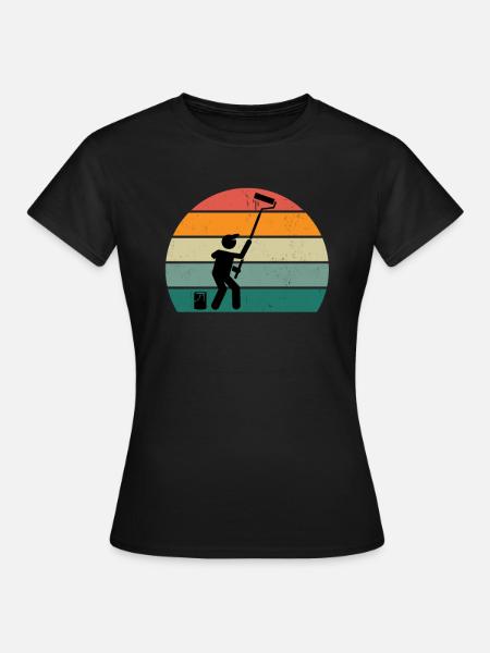 Maler Malerin Zeichnen Zeichner Zeichnerin Farbe - Dame-T-shirt - sort