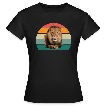 Lion Lioness Pride of Lions Mane Lion's Mane King Lion - Women's T-Shirt - black - Front - AI Model Female 172 dark (172cm)
