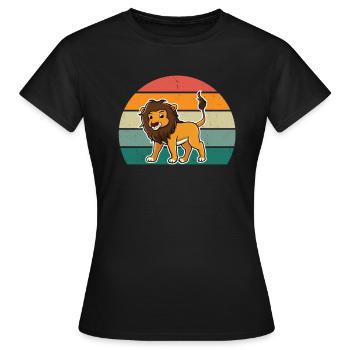 Lion Lioness Pride of Lions Mane Lion's Mane King Lion - Women's T-Shirt - black - Front - AI Model Female 172 dark (172cm)