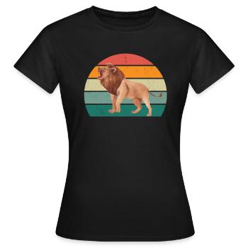Lion Lioness Pride of Lions Mane Lion's Mane King Lion - Women's T-Shirt - black - Front - AI Model Female 172 dark (172cm)