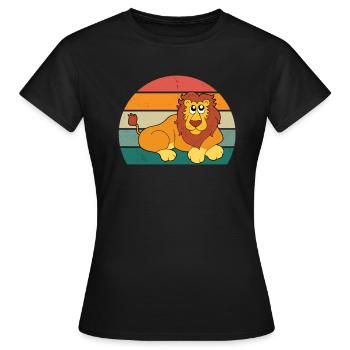 Lion Lioness Pride of Lions Mane Lion's Mane King Lion - Women's T-Shirt - black - Front - AI Model Female 172 dark (172cm)