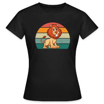 Lion Lioness Pride of Lions Mane Lion's Mane King Lion - Women's T-Shirt - black - Front - AI Model Female 172 dark (172cm)