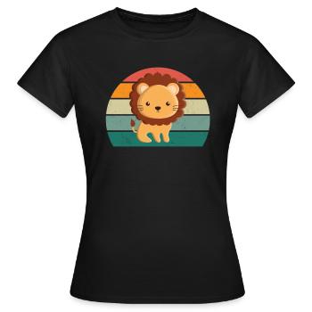 Lion Lioness Pride of Lions Mane Lion's Mane King Lion - Women's T-Shirt - black - Front - AI Model Female 172 dark (172cm)