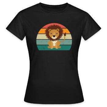 Lion Lioness Pride of Lions Mane Lion's Mane King Lion - Women's T-Shirt - black - Front - AI Model Female 172 dark (172cm)