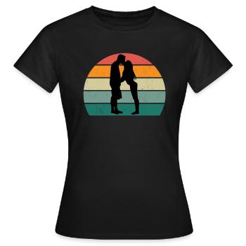 Marriage Marriage Boyfriend Girlfriend Marriage Love - Women's T-Shirt - black - Front - AI Model Female 172 dark (172cm)