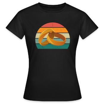 Marriage Marriage Boyfriend Girlfriend Marriage Love - Women's T-Shirt - black - Front - AI Model Female 172 dark (172cm)