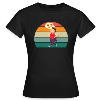 Rennen Läufer Läuferin Renner Rennerin Joggen - Frauen T-Shirt - Schwarz - Vorne - AI Model Female 172 dark (172cm)