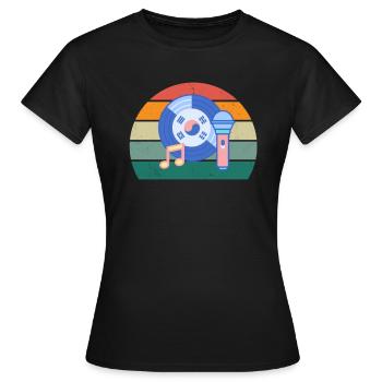 Musik Japan K-Popper K-Popperin Musiker K-Pop - Frauen T-Shirt - Schwarz - Vorne - AI Model Female 172 dark (172cm)