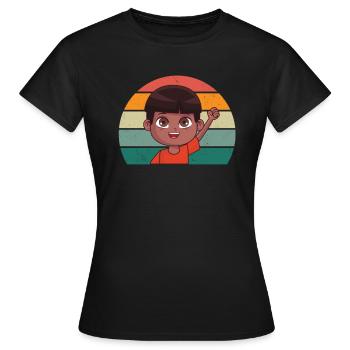 Enfants Jardin d’enfants Jouer Jeunes filles Enfant - T-shirt Femme - noir - Devant - AI Model Female 172 dark (172cm)
