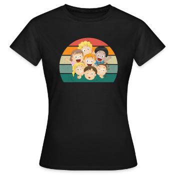 Enfants Jardin d’enfants Jouer Jeunes filles Enfant - T-shirt Femme - noir - Devant - AI Model Female 172 dark (172cm)