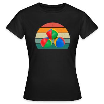 Jongleur Jongleur Boules Cône Plaque Jonglerie - T-shirt Femme - noir - Devant - AI Model Female 172 dark (172cm)