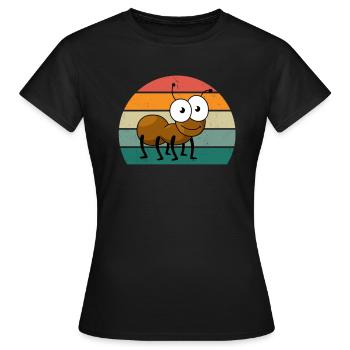 Insecte rampant mouches ailes fourmis insectes - T-shirt Femme - noir - Devant - AI Model Female 172 dark (172cm)