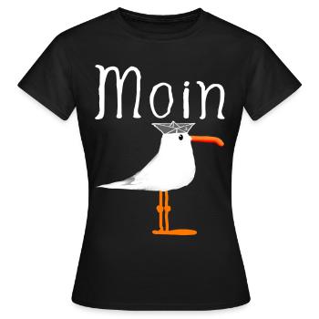 Moin Norddeutschland Super Geschenkidee - Frauen T-Shirt - Schwarz - Vorne - AI Model Female 172 dark (172cm)