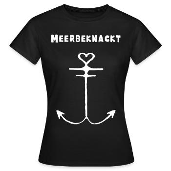 Meer beknackt Anker wahnsinnig, geisteskrank - Frauen T-Shirt - Schwarz - Vorne - AI Model Female 172 dark (172cm)