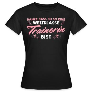 Weltklasse Fußballtrainerin Beste Trainerin - Frauen T-Shirt - Schwarz - Vorne - AI Model Female 172 dark (172cm)