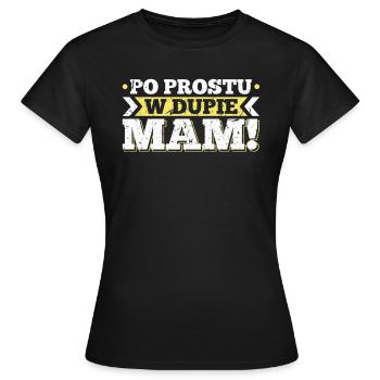En langue polonaise, Polonais Polska polonais - T-shirt Femme - noir - Devant - AI Model Female 172 dark (172cm)