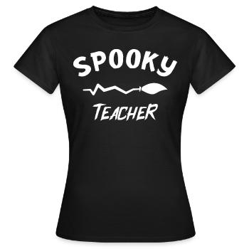 Halloween-Lehrer Gruseliger Lehrer - Frauen T-Shirt - Schwarz - Vorne - AI Model Female 172 dark (172cm)
