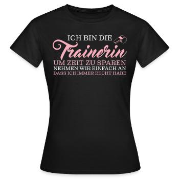Fußballtrainerin Sportverein Personal Trainerin - Frauen T-Shirt - Schwarz - Vorne - AI Model Female 172 dark (172cm)
