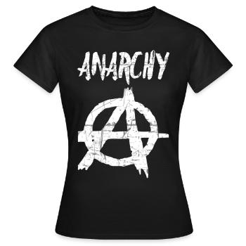 anarchy - Women's T-Shirt - black - Front - AI Model Female 172 dark (172cm)