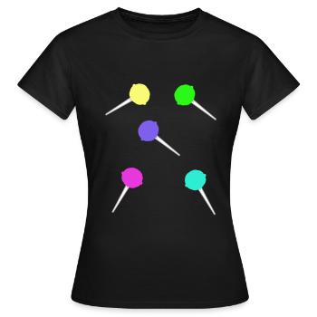Bonbons Anniversaire d’enfant Grignotage Des enfants - T-shirt Femme - noir - Devant - AI Model Female 172 dark (172cm)
